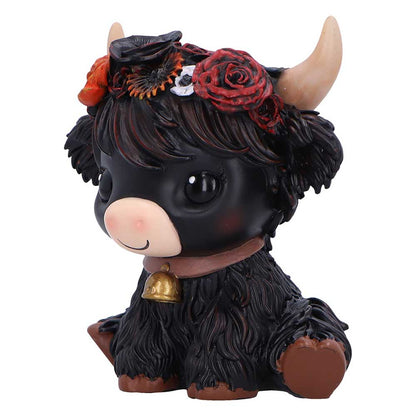 Moo Crew Dahlia Black Flower Cow 10.8cm 2