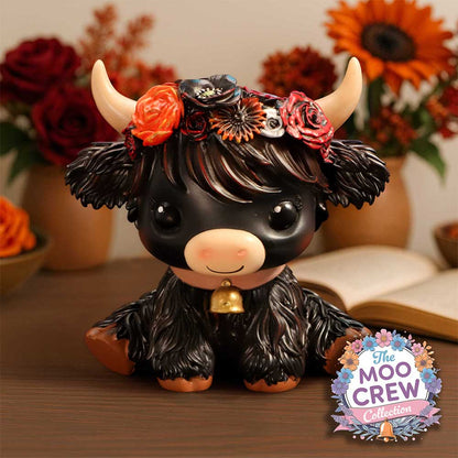 Moo Crew Dahlia Black Flower Cow 10.8cm 7