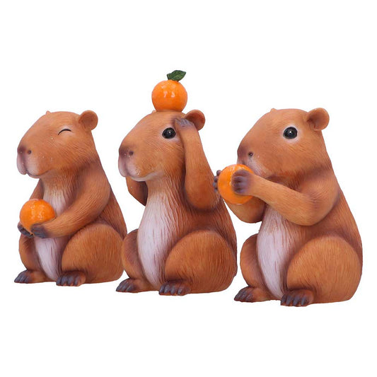 Three Wise Capybaras 10.5cm Resin Statues 2