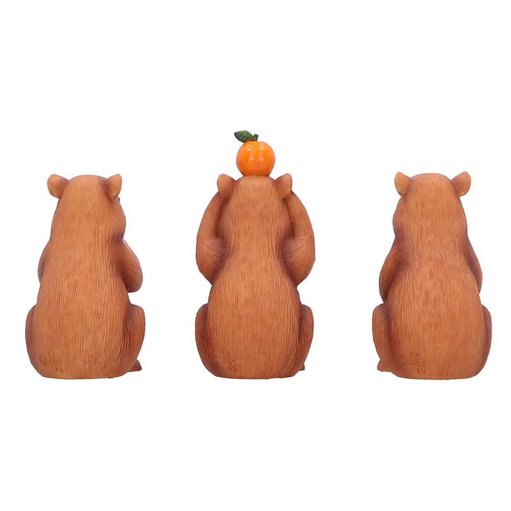 Three Wise Capybaras 10.5cm Resin Statues 4