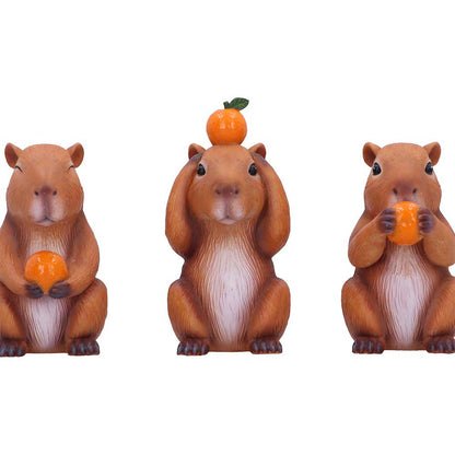 Three Wise Capybaras 10.5cm Resin Statues 5