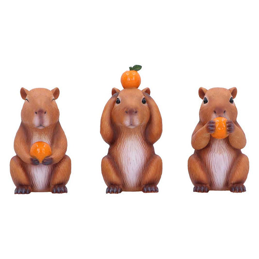 Three Wise Capybaras 10.5cm Resin Statues 1