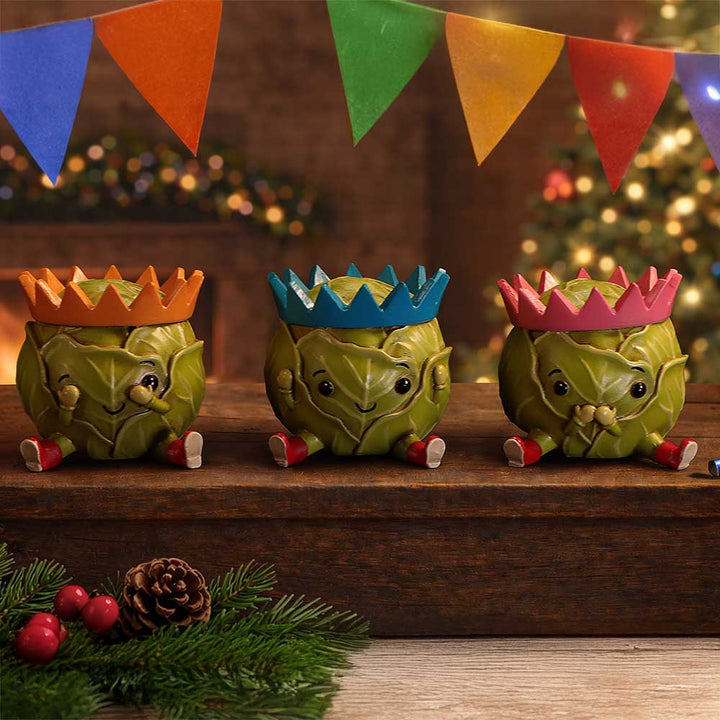 Three Wise Sprouts Figurine Set 5.2cm