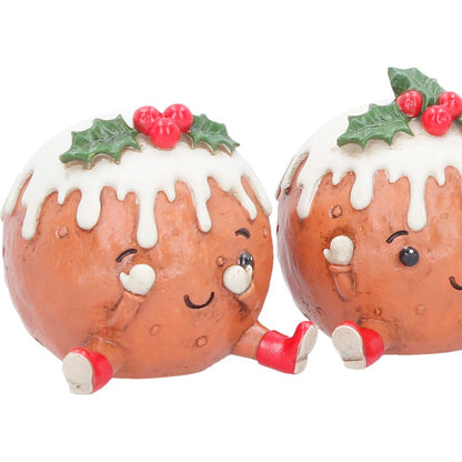 Three Wise Christmas Puddings Figurine Set 6cm 6