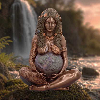 Mother Earth Art Bronze Figurine 16.8cm 7