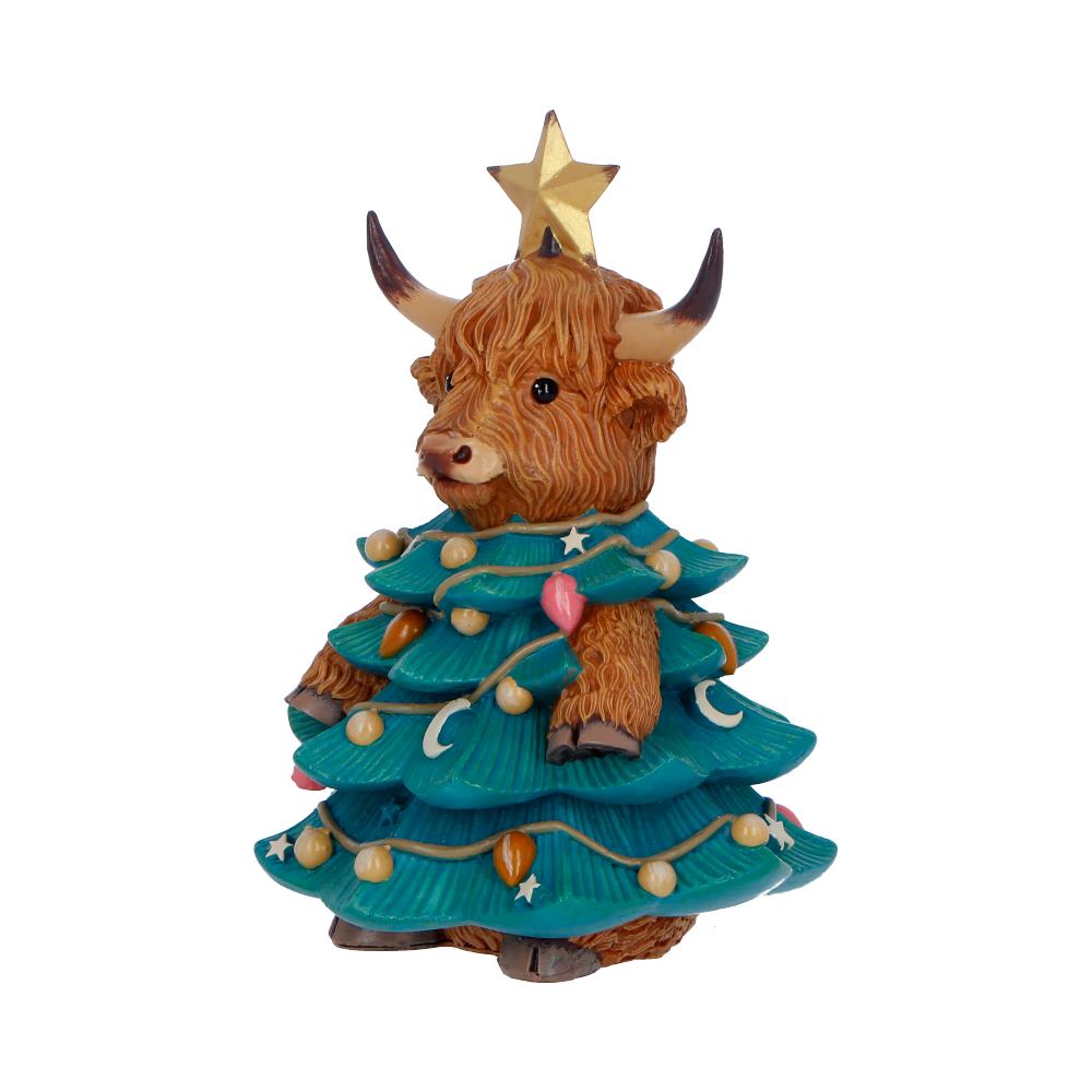 Winter Highland Cow Christmas Tree 13.5cm 2