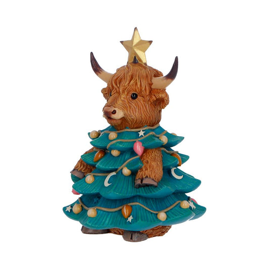 Winter Highland Cow Christmas Tree 13.5cm 2