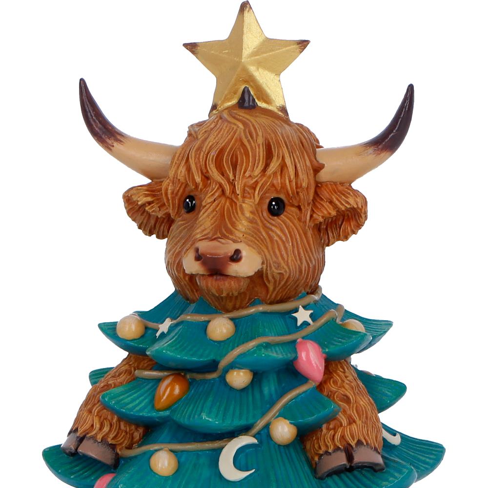 Winter Highland Cow Christmas Tree 13.5cm 5