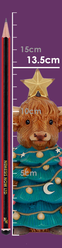 Winter Highland Cow Christmas Tree 13.5cm 9