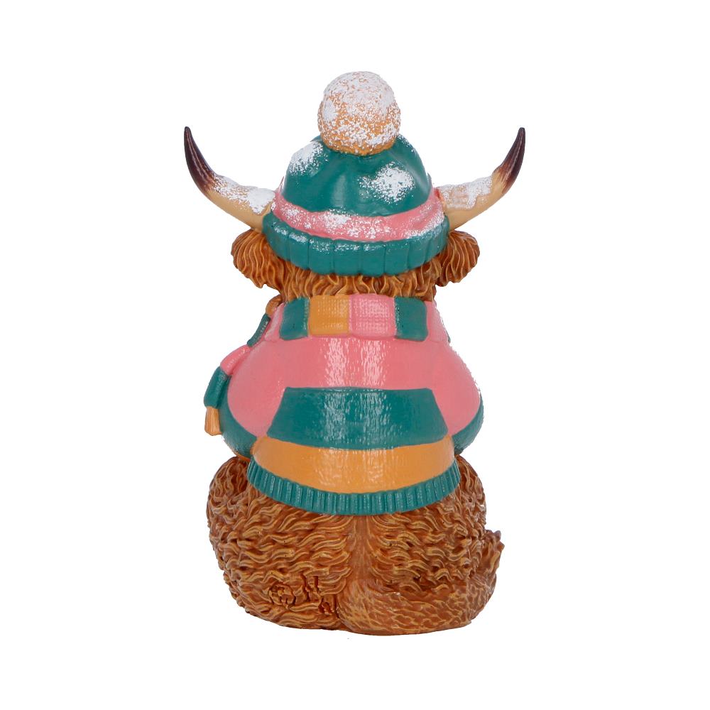 Winter Highland Cow Hot Cocoa Figurine 12.3cm 4