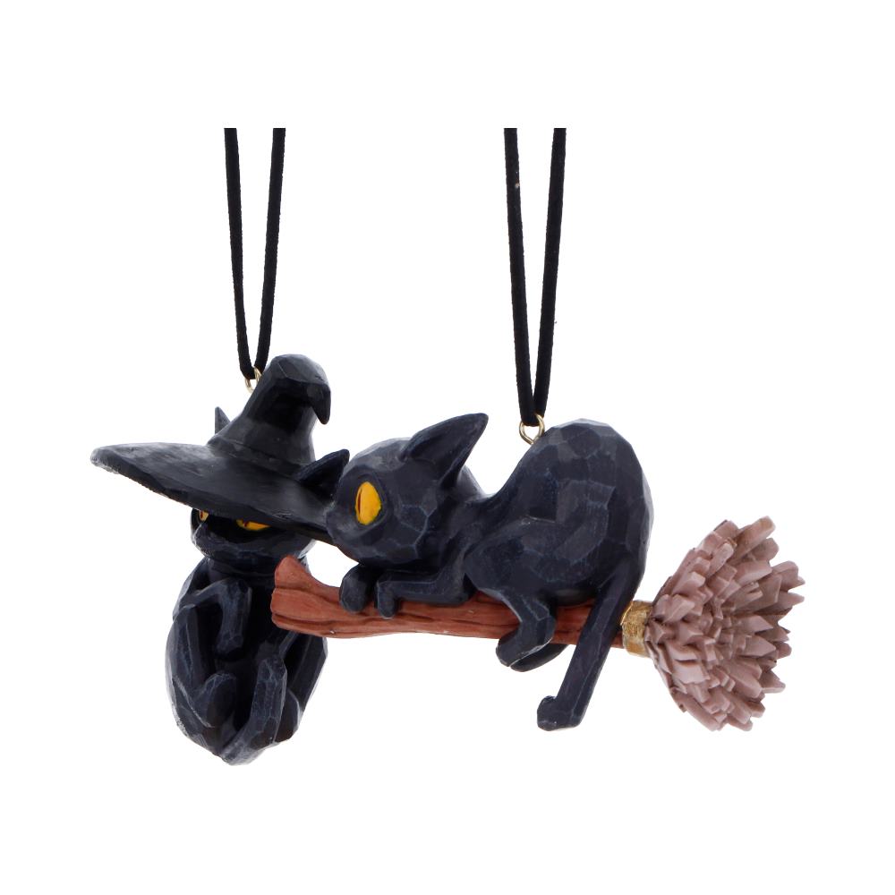 Curse and Claw Halloween Cats Hanging Ornaments Set of Two 7cm 2