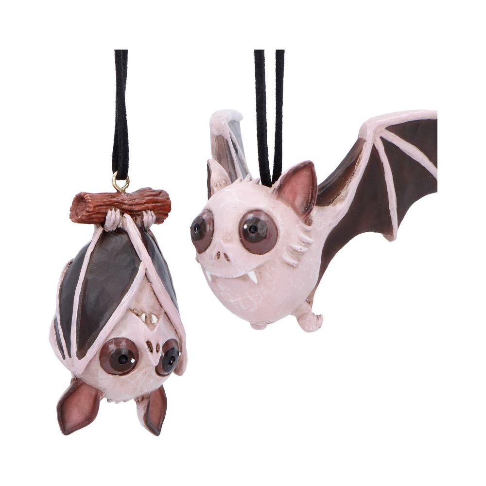 Sneak and Peak Halloween Hanging Ornaments Set of Two 6.7cm 4