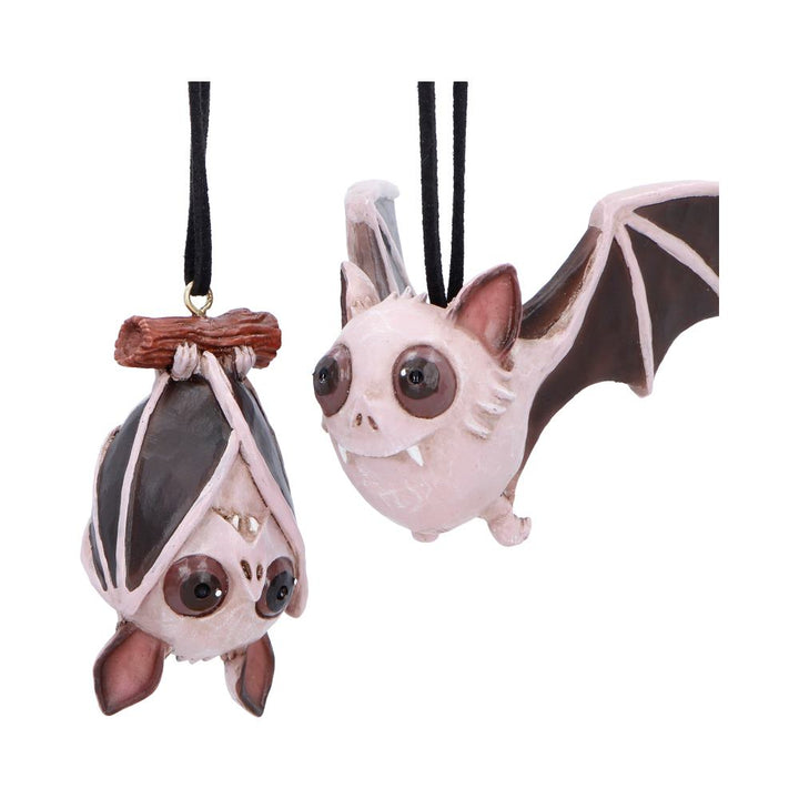 Sneak and Peak Halloween Hanging Ornaments Set of Two 6.7cm