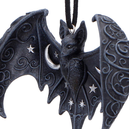 Lunar Wing Hanging Black Bat Ornament 7.2cm 5