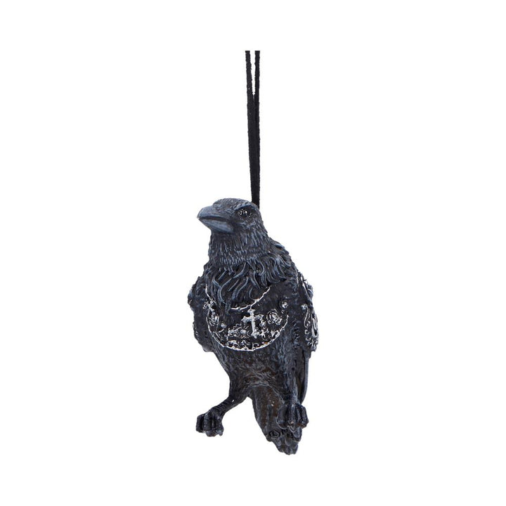 Last Omen Hanging Black Raven Ornament 7cm