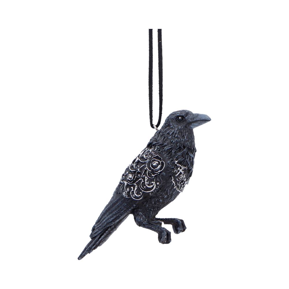 Last Omen Hanging Black Raven Ornament 7cm 3