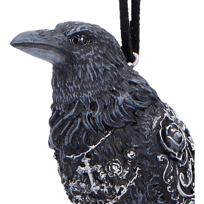 Last Omen Hanging Black Raven Ornament 7cm 5