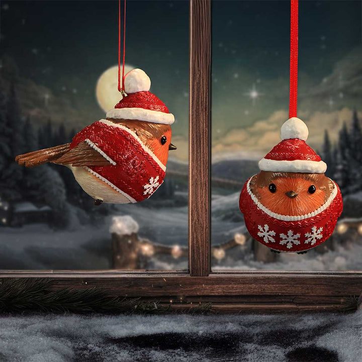 Robin Winter Warmth Hanging Ornament 7cm