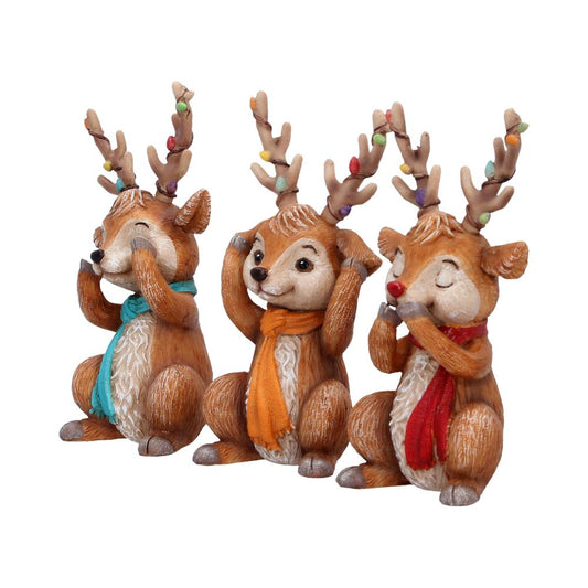 Three Wise Reindeer Figurine Set 10.8cm 2