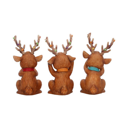 Three Wise Reindeer Figurine Set 10.8cm 3