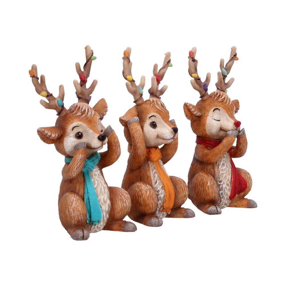 Three Wise Reindeer Figurine Set 10.8cm 4