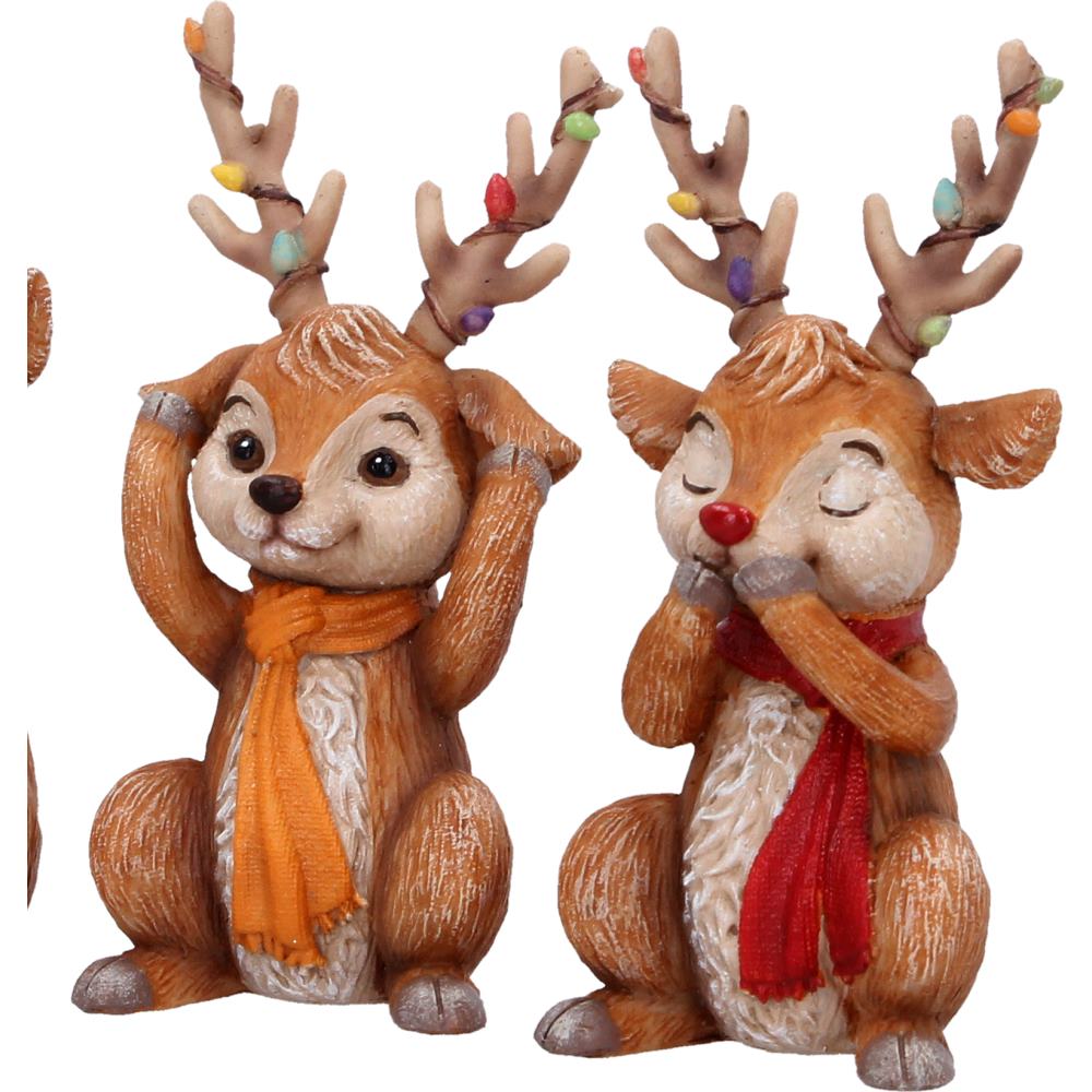 Three Wise Reindeer Figurine Set 10.8cm 5