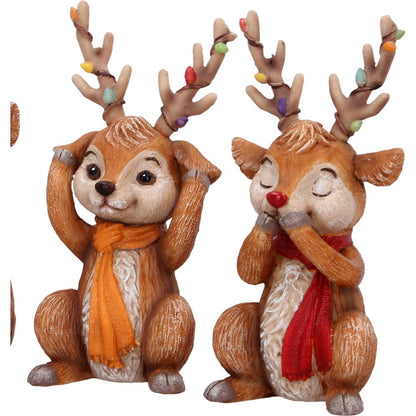 Three Wise Reindeer Figurine Set 10.8cm 5