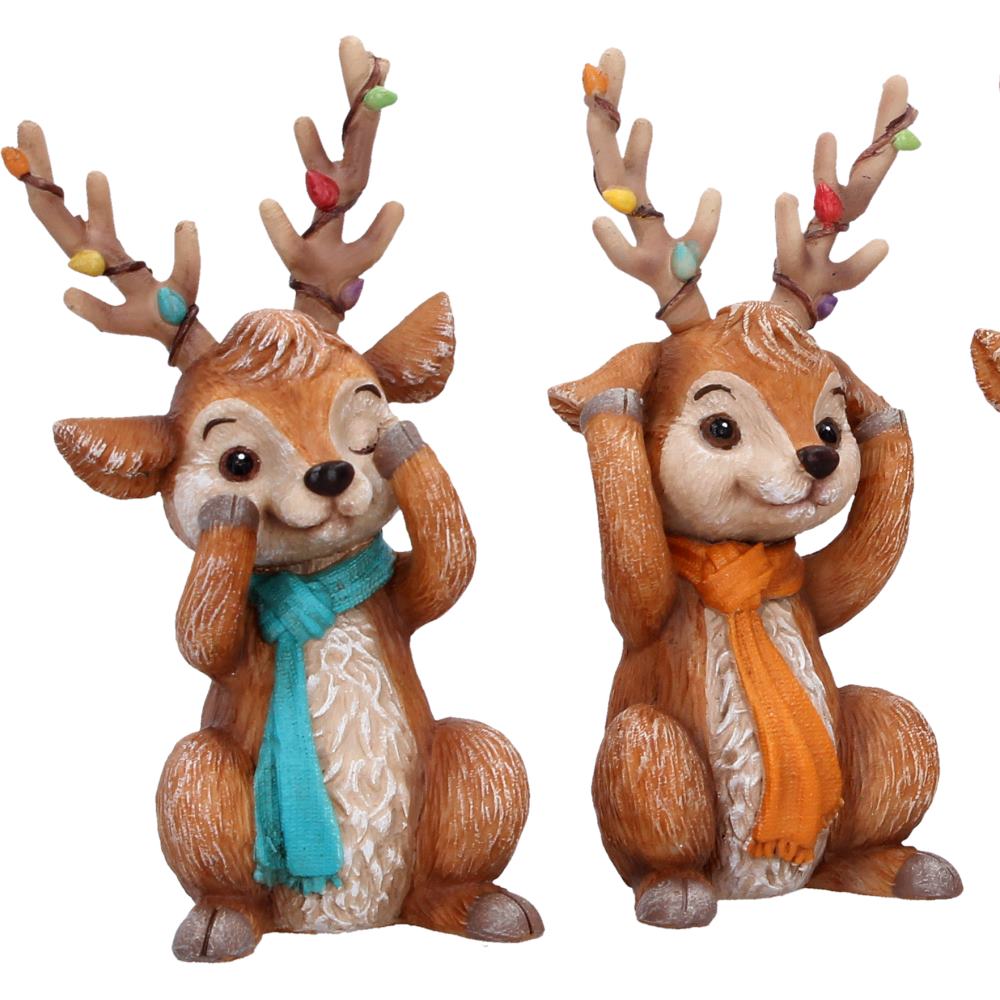 Three Wise Reindeer Figurine Set 10.8cm 6