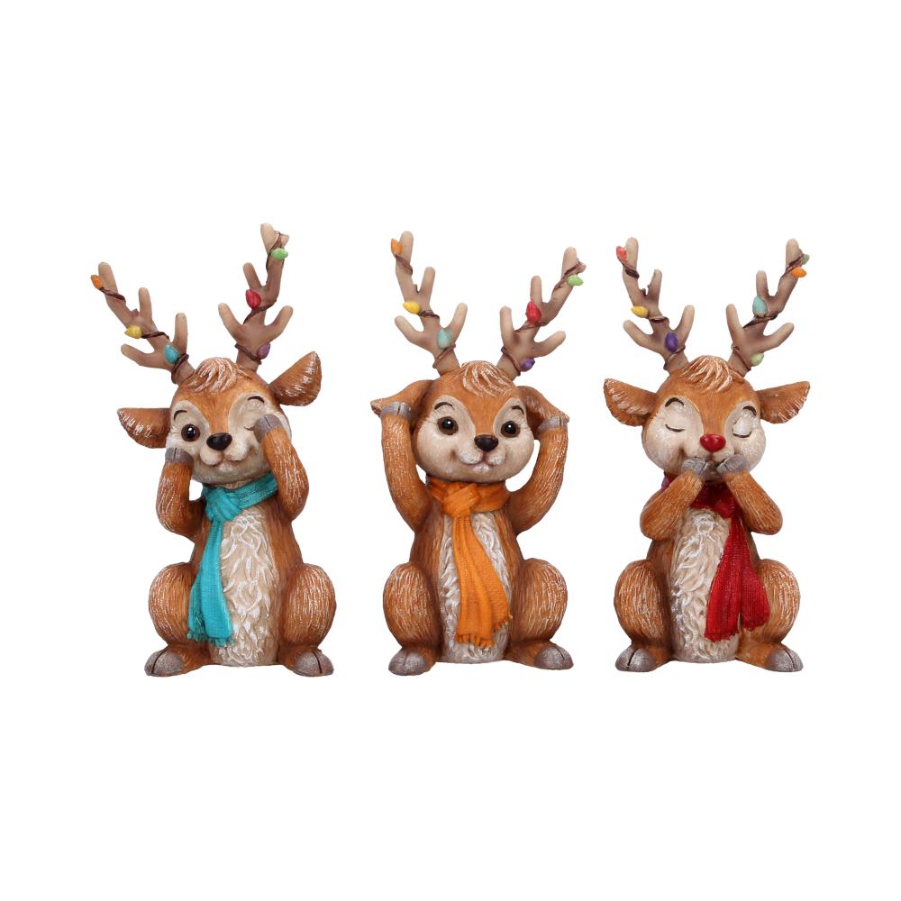 Three Wise Reindeer Figurine Set 10.8cm 1
