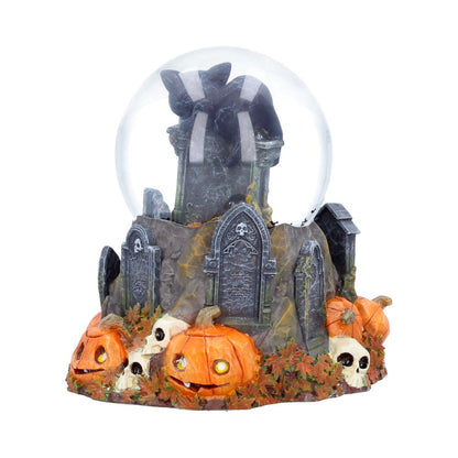 Pumpkin Patch Halloween Cat Snow Globe 15.4cm 3