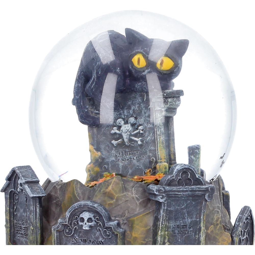 Pumpkin Patch Halloween Cat Snow Globe 15.4cm 5