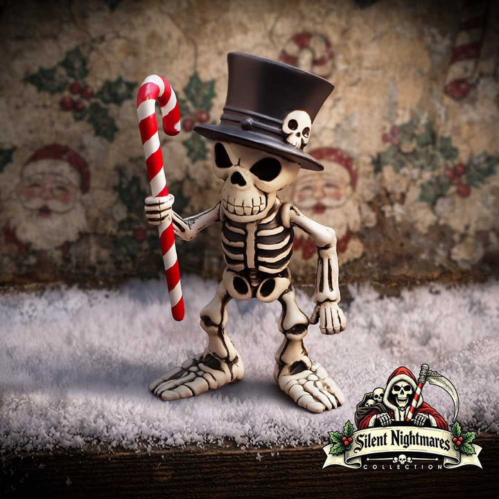 Silent Nightmares Candyman Candy Man Christmas Skeleton Figurine 10.5cm