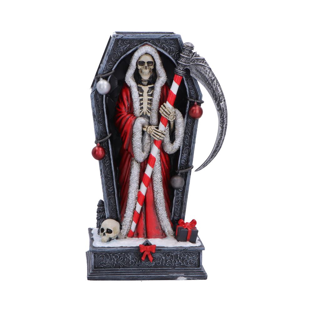 Silent Nightmares Merry Cryptmas Christmas Reaper Coffin Figurine 17.5cm 1