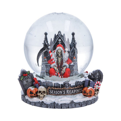 Silent Nightmares Seasons Reapings Christmas Reaper Snow Globe 12.5cm 1