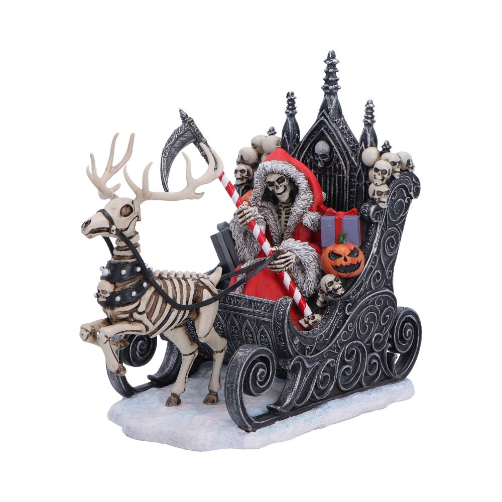 Silent Nightmares Slay Bells Christmas Sleigh Reaper Figurine 16cm 1