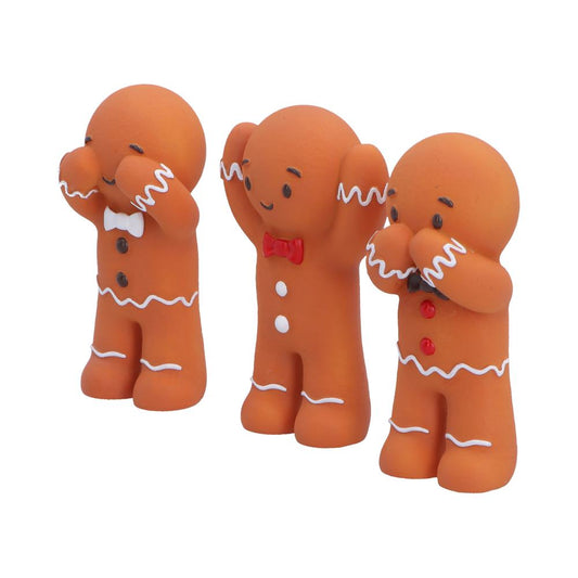 Three Wise Gingerbread Men Figurine set 9cm 2