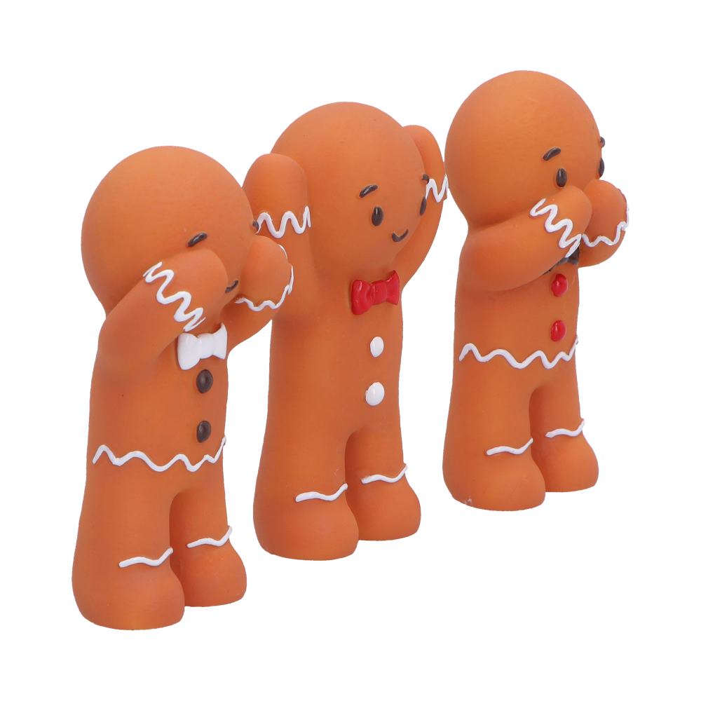 Three Wise Gingerbread Men Figurine set 9cm