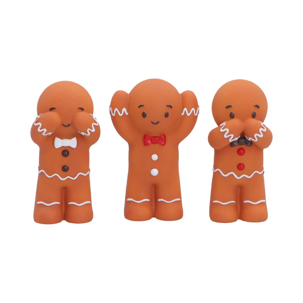 Three Wise Gingerbread Men Figurine set 9cm 1