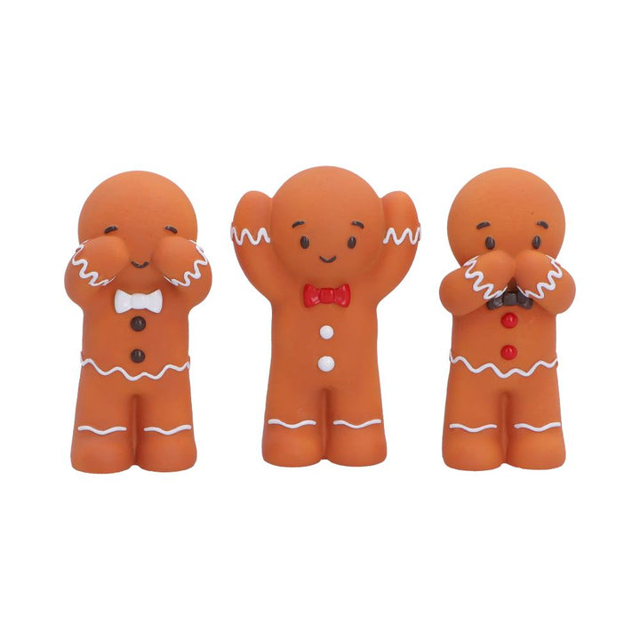 Three Wise Gingerbread Men Figurine set 9cm