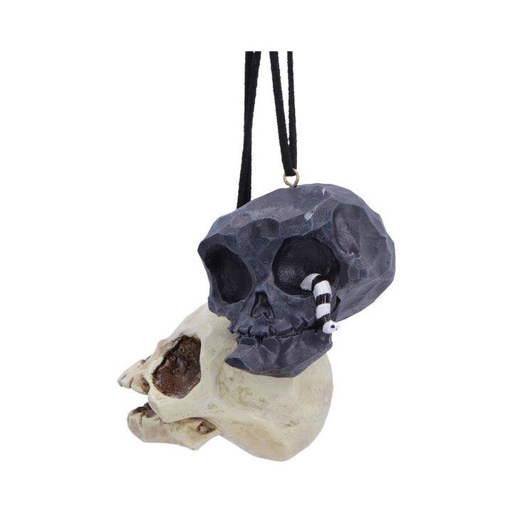 Grim and Grin Hanging Ornaments Set of 2 Skulls 5.2cm