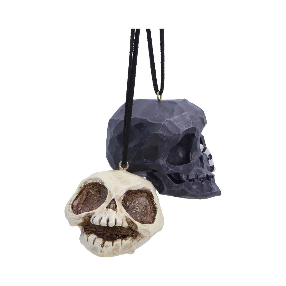 Grim and Grin Hanging Ornaments Set of 2 Skulls 5.2cm