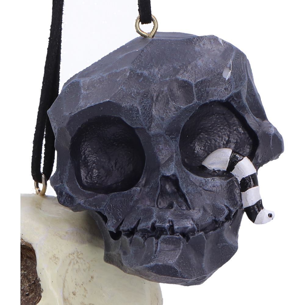 Grim and Grin Hanging Ornaments Set of 2 Skulls 5.2cm 5