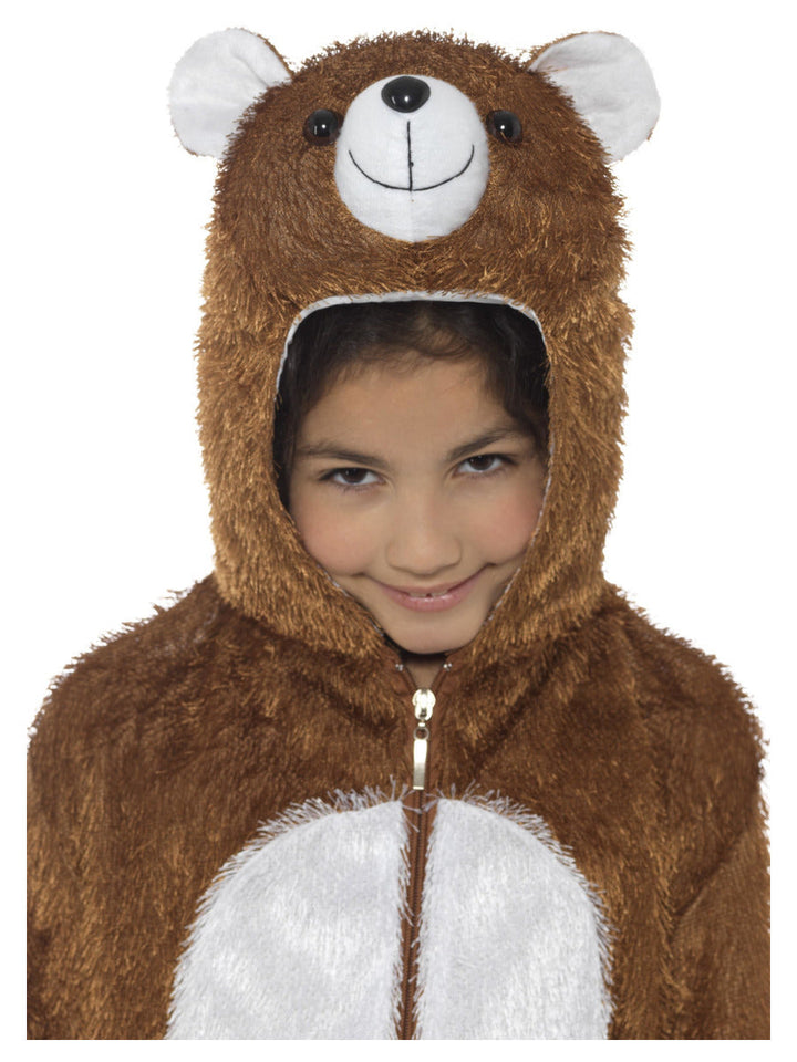 Bear Costume Kids Brown Jumpsuit with Hood