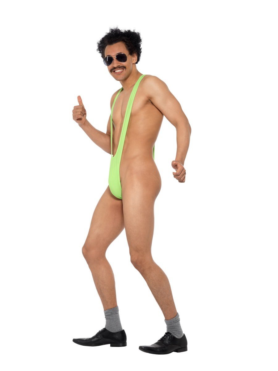 Borat Mankini Adult Lime Green Costume Swimsuit_2