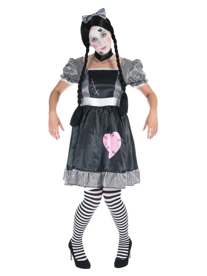 Broken Rag Doll Costume with Dress and Necklace