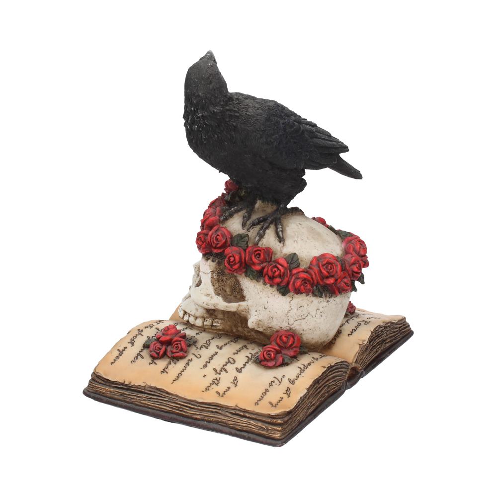Heartaches Reflection Raven Figurine Skull Rose Valentine Ornament 17cm 3