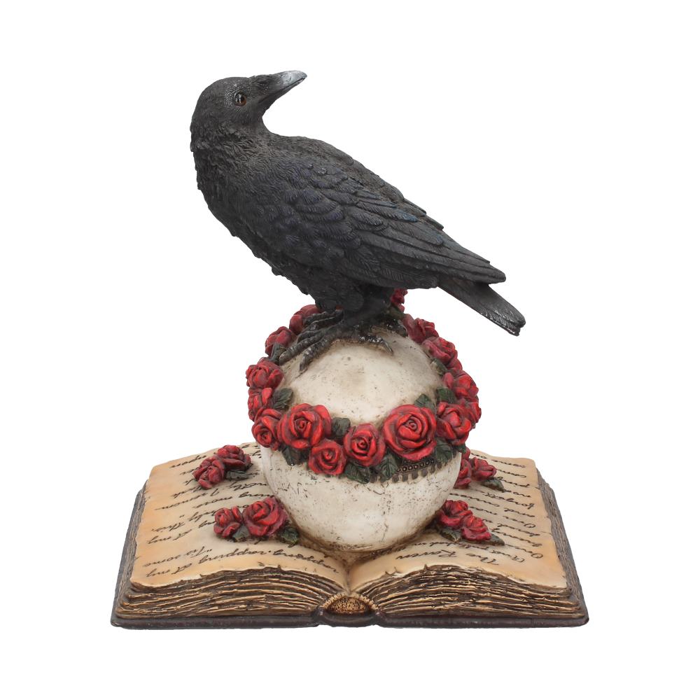 Heartaches Reflection Raven Figurine Skull Rose Valentine Ornament 17cm 4