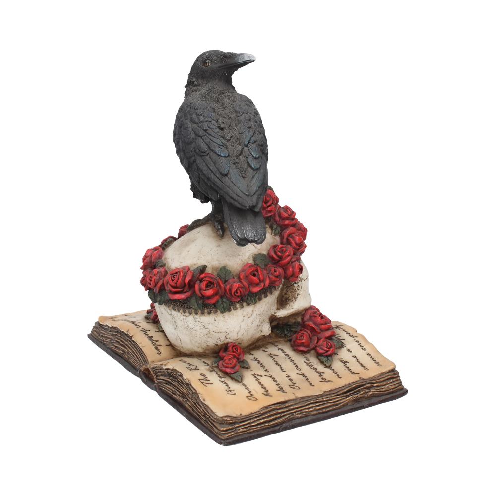 Heartaches Reflection Raven Figurine Skull Rose Valentine Ornament 17cm 5