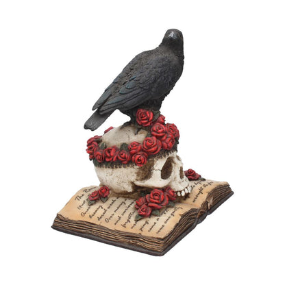 Heartaches Reflection Raven Figurine Skull Rose Valentine Ornament 17cm 6