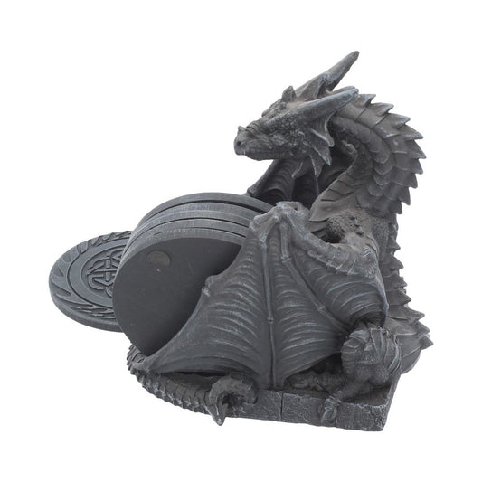 Dragons Lair Black Dragon Coaster Set 16.5cm 2